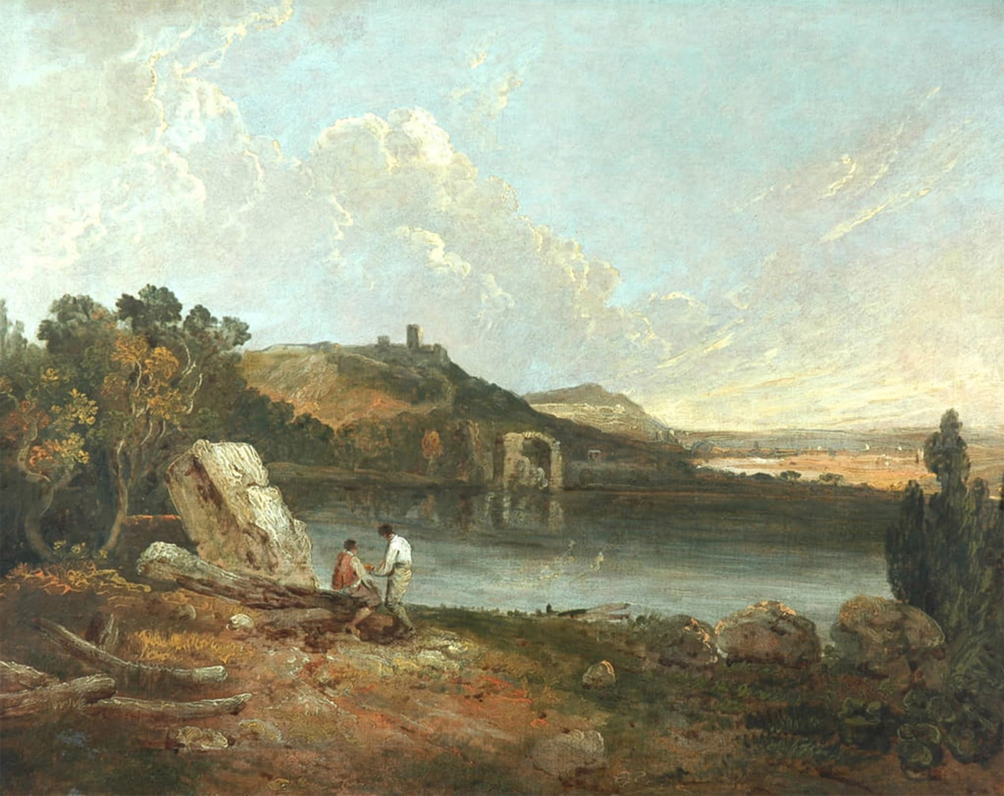 SERENDIPITP Vintage Wall Art Canvas Nordic Poster Canvas Print Picture Italian Lake Scene by Famous Artist Wall Art Poster for Home Decor 60x90cm