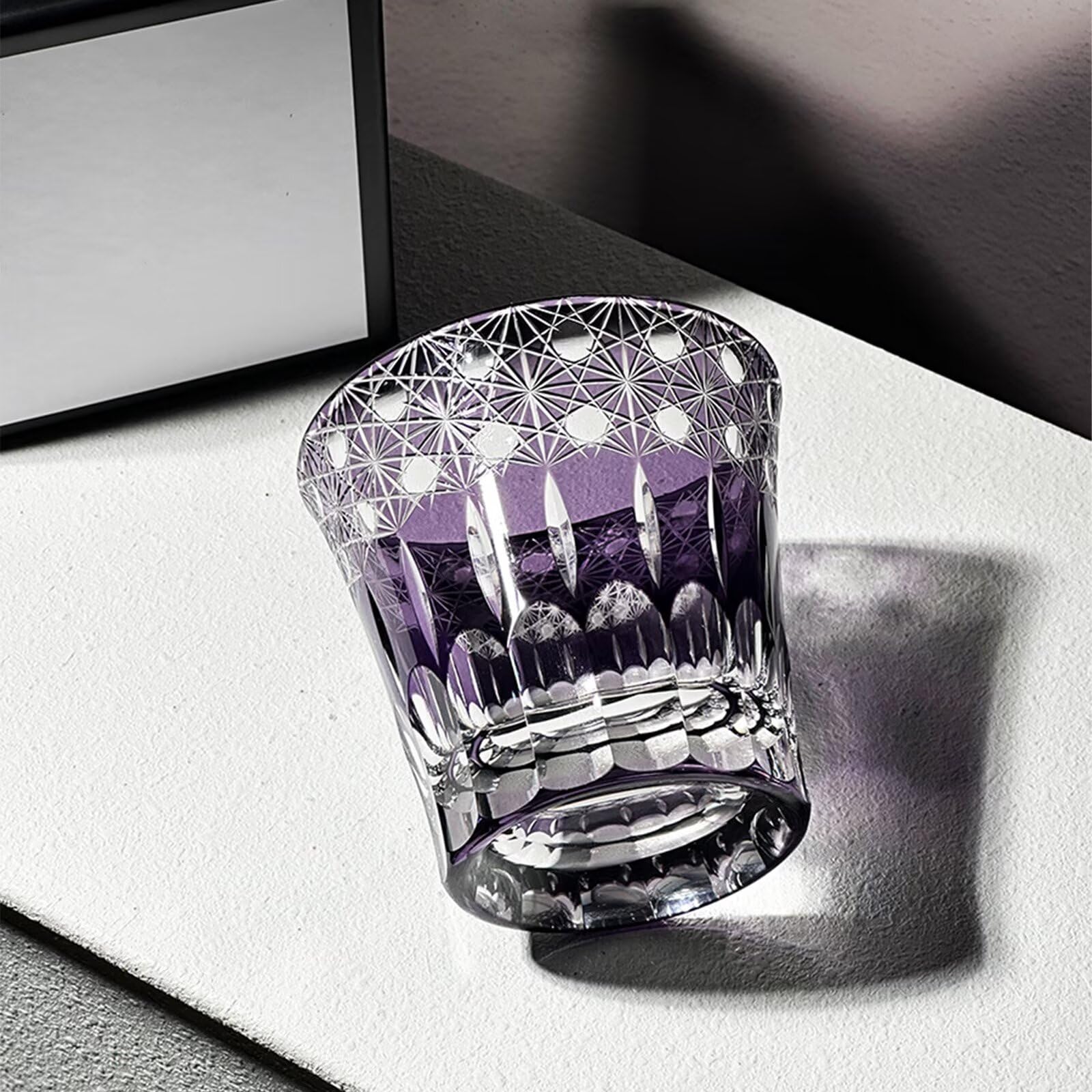 FCOVIRLEN Vaso de whisky de cristal sin plomo