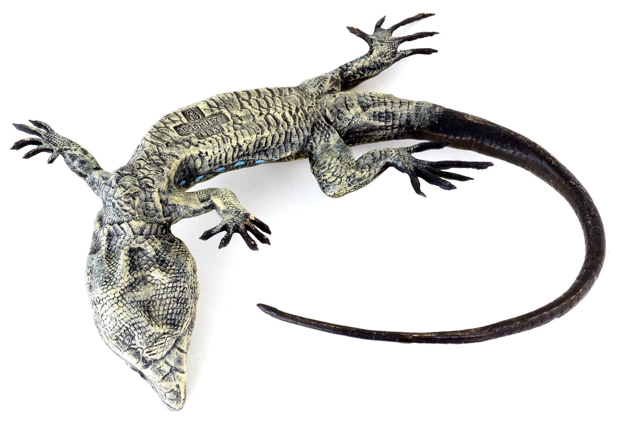 Kunst & Ambiente - Bronze viennois - lézard - Iguane - Reptile - Figurine Animale Authentique - Peinte à la Main - Figurine décorative - Vienne - Figurine - Sculpture - décoration