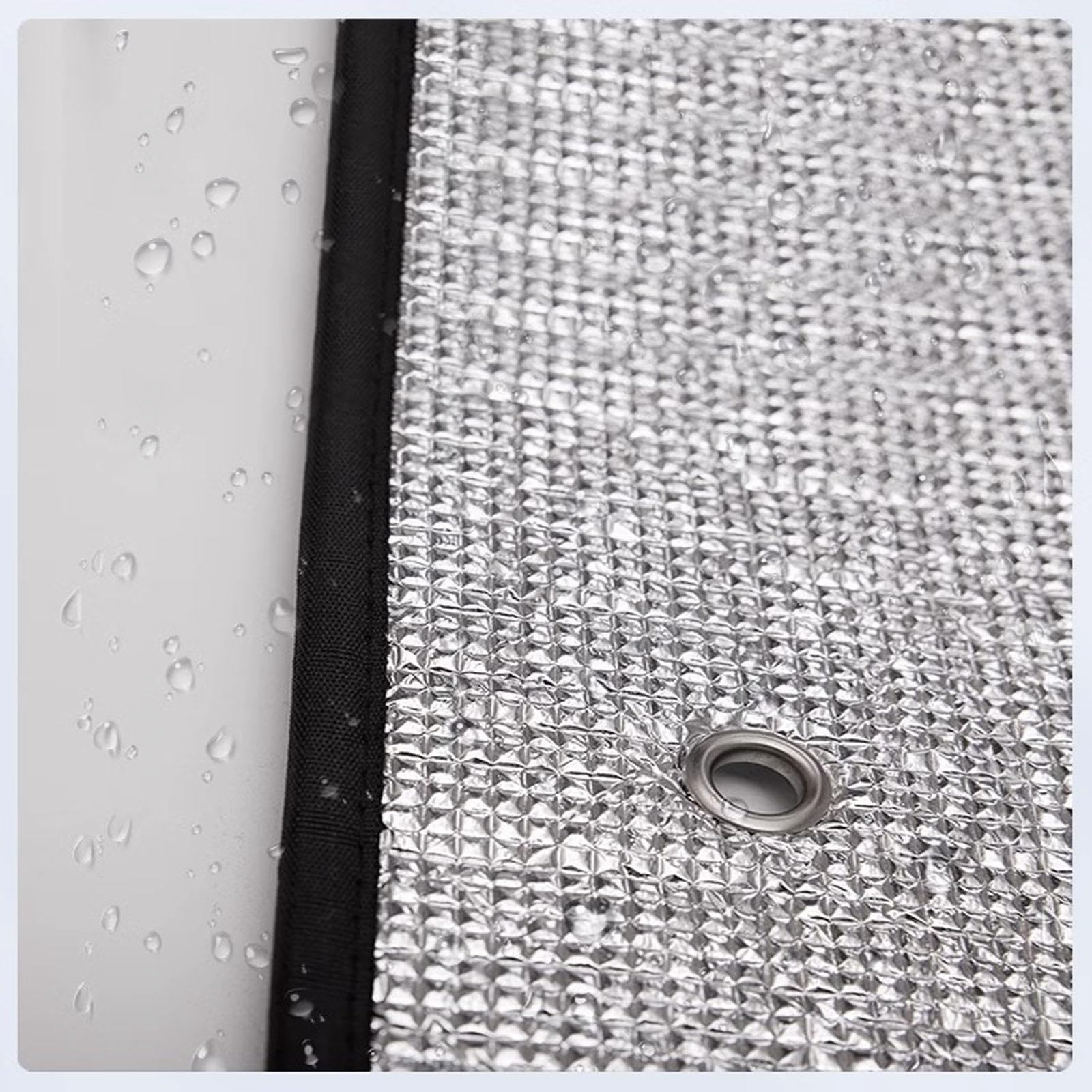 Película De Ventana Oscurecimiento,Película Aislante De Aluminio Doble,Silver-105x180cm/41x71in