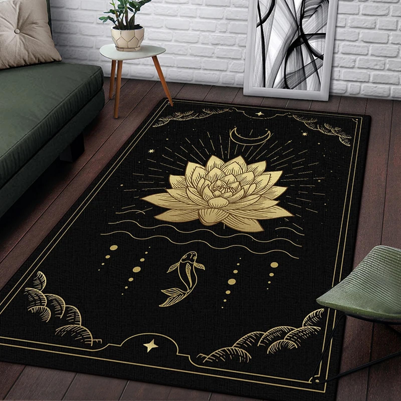 Tapis 3D plante rose fleur pour chambre d'enfants et espace de jeux familial