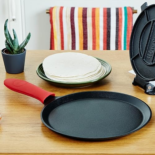 Miniatura 6 de Uno Casa Sartén de hierro fundido Comal de 10.5 pulgadas - Sartén para RotiComal, TawaDosa Pan Pataconera, Comales para Tortillas - Comal Para
