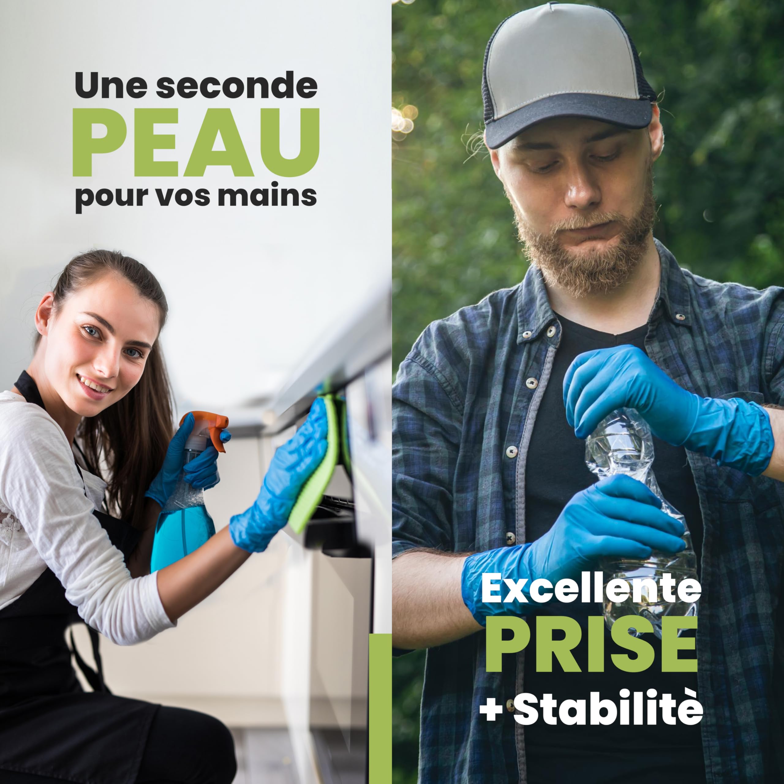 1000 Gants en nitrile S Bleu Jetables Hypoallergéniques Gr. 4.0, Sans Poudre, Sans Latex, Idéal pour Esthétistes, Tatoueurs, Ateliers, Domaines Médicaux et Manipulation Aliments (S,