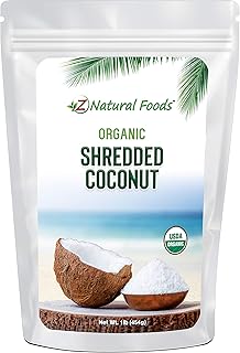 Organic Shredded Coconut - Unsweetened Macaroon Cut - Finely Cut Dried Flakes For Baking, Snacks, & Recipes - Raw, Vegan, ...
