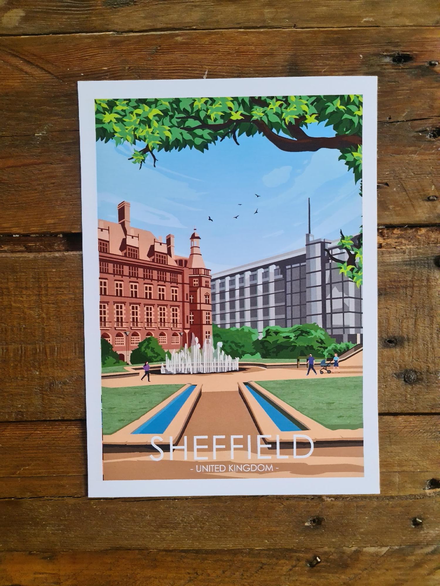 Hewson's Gifts UK Travel Print UK Cities and Shires, Handmade Print Of The Beautiful Places of United Kingdom - Image 2