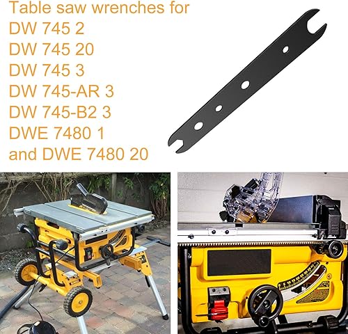 Miniatura 4 de 5140061-75 Llave de sierra de mesa para DeWalt, llave de sierra de mesa de repuesto para DeWalt DW745 tipo 2 tipo 3, DWE7480 tipo 1 (paquete de 2)