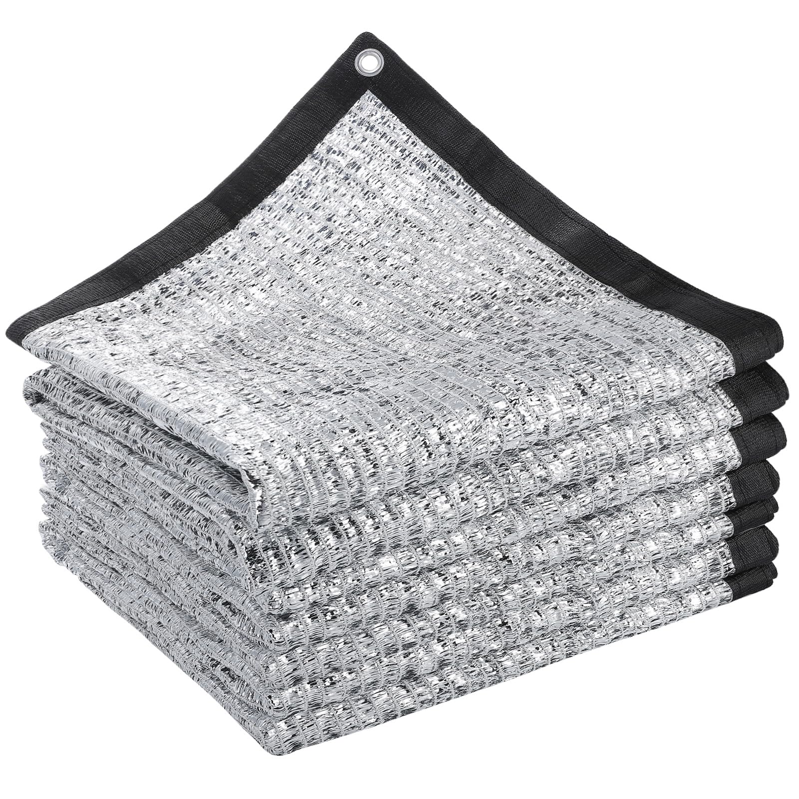 Photo 1 of 10' x 20' 70% Reflective Aluminet Shade Cloth - Durable Sun Protective Shade Covers with Grommets Providing UV Protection and Cooling for RV Camping Chicken Coop Garden Greenhouse Pickup Trunk