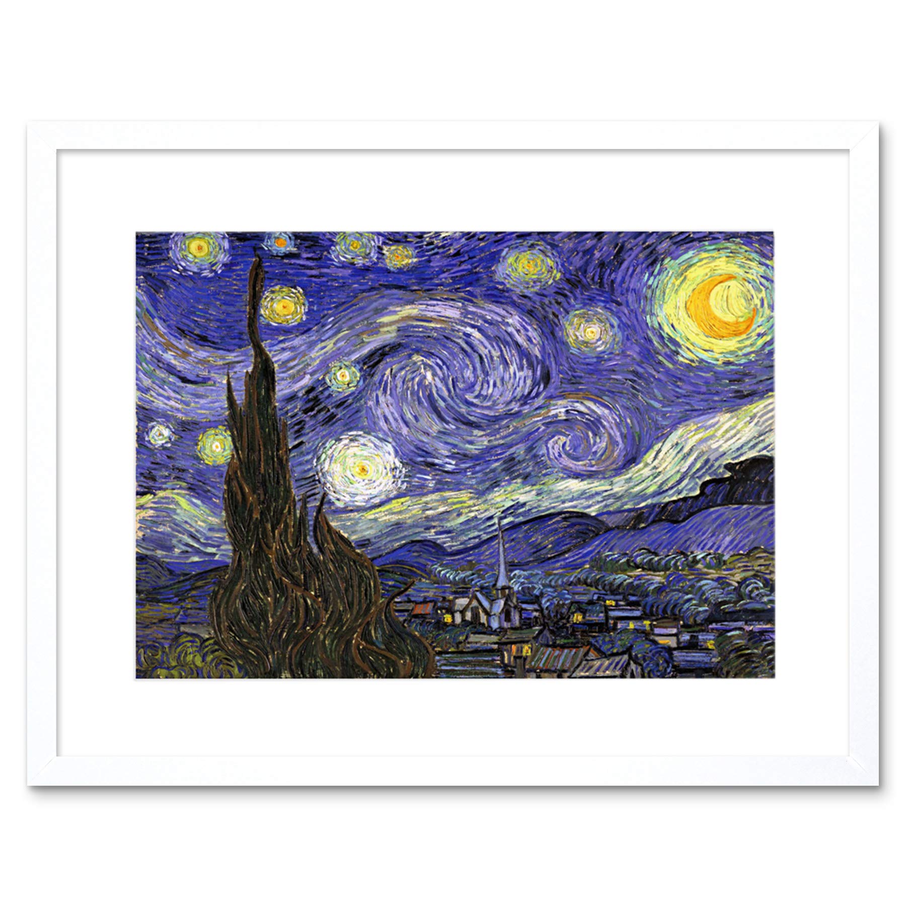 Wee Blue Coo Van Gogh Starry Night Old Master Framed Wall Art Print