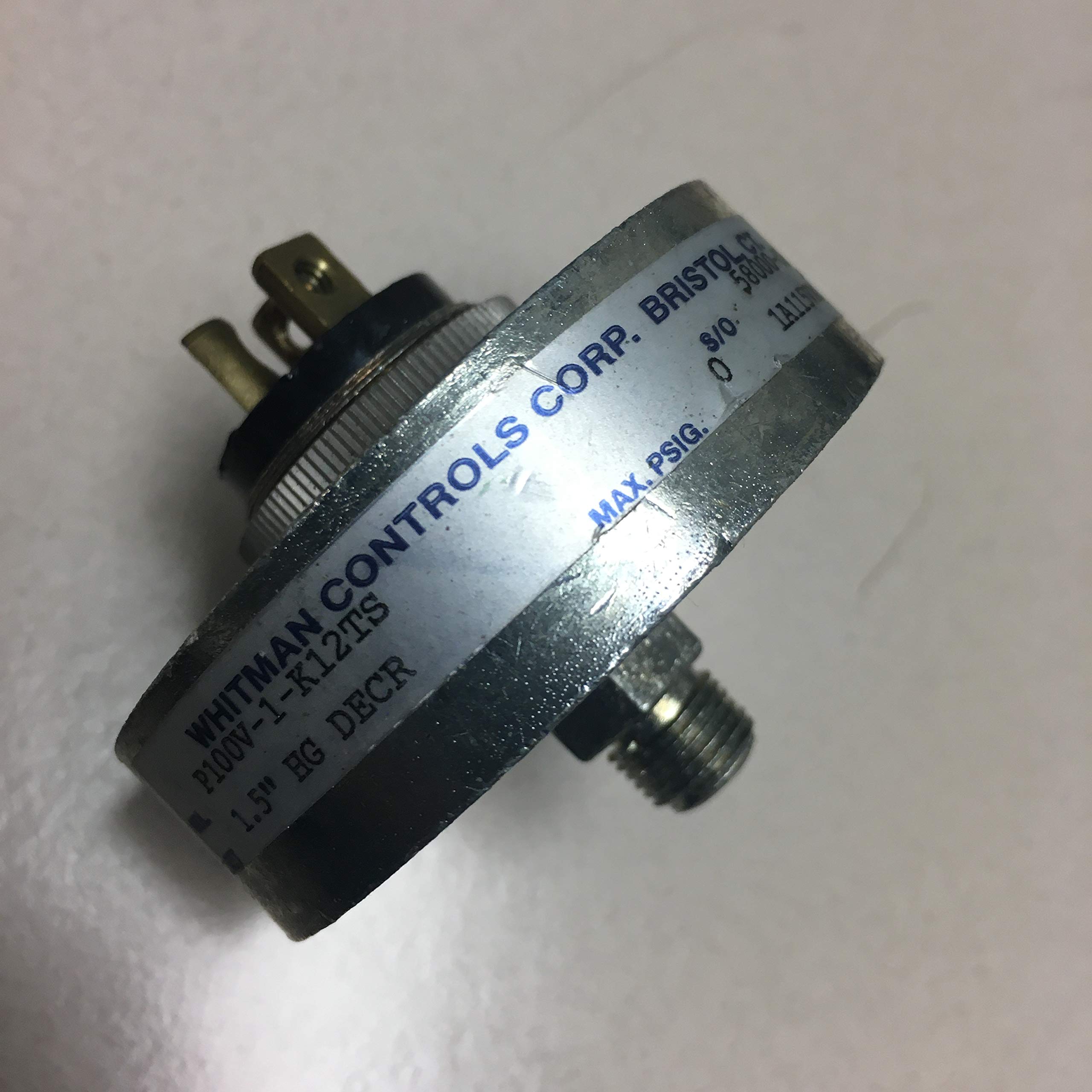 WHITMAN CONTROLS Water Vacuum Switch P100V-1-K12TS