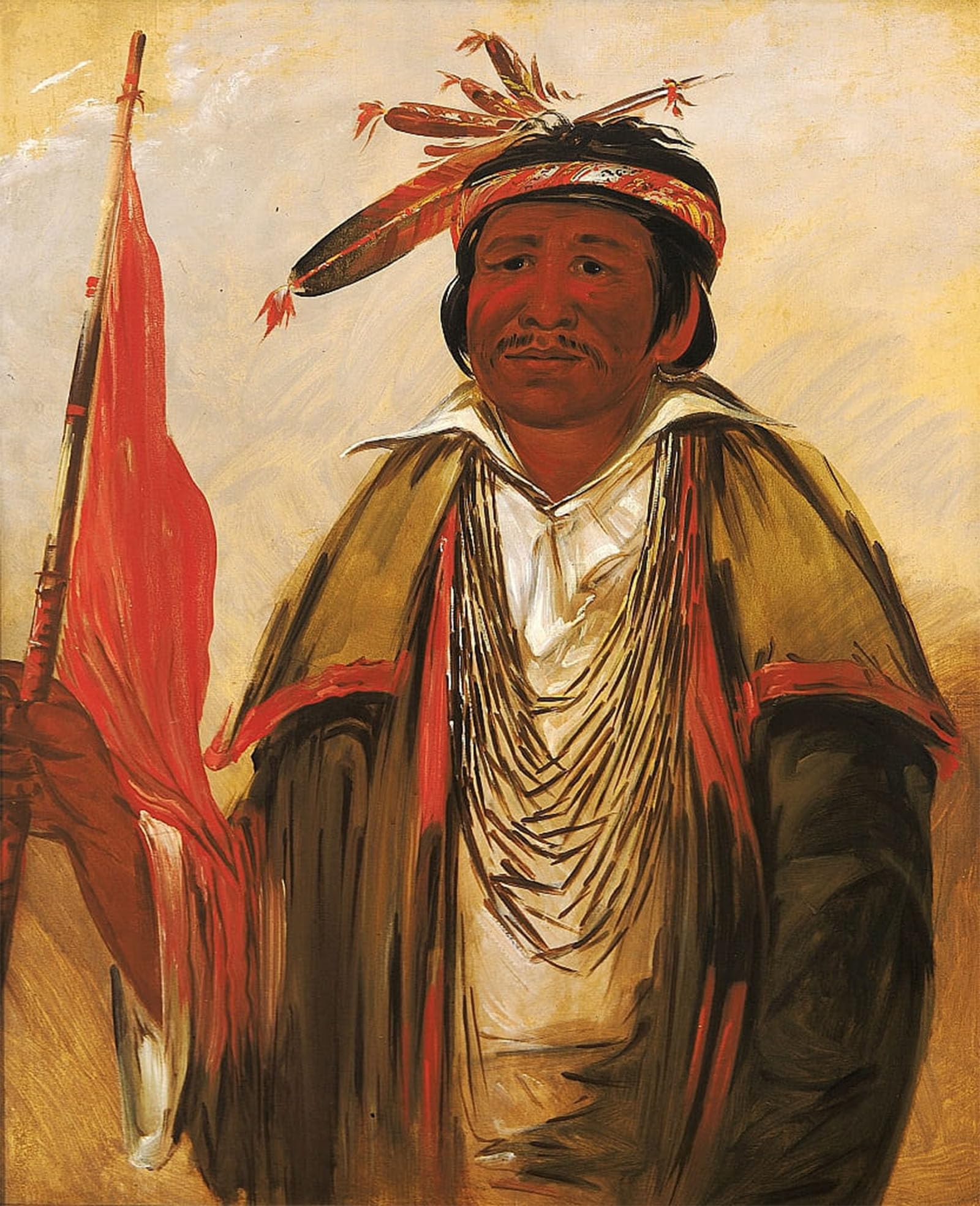 HRJUBWREE Famous Paintings Pictures Artwork Picture Ke Chím Qua Big Animal by George Catlin Photo Wall Print for Home Decor 60x90cm