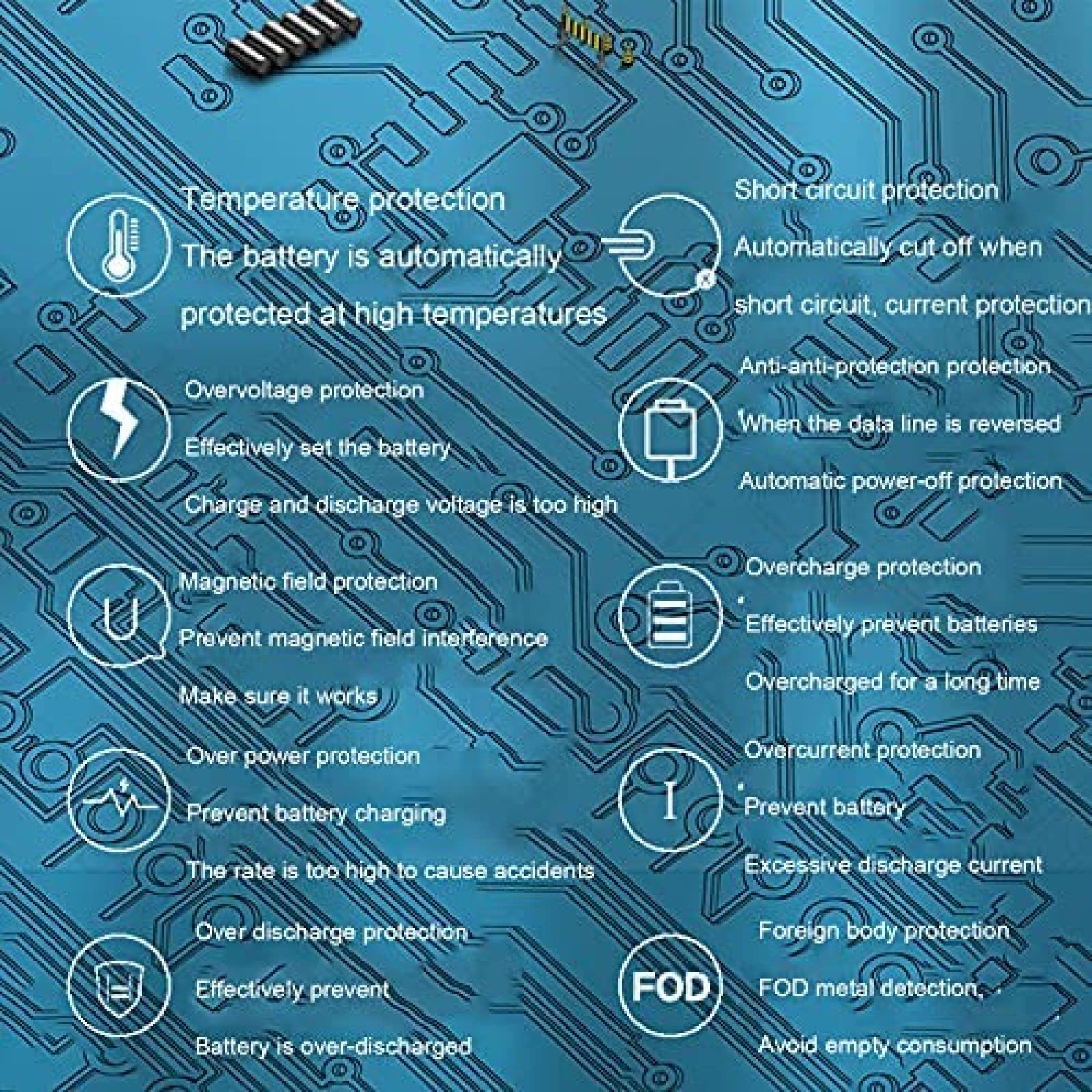 Bezprzewodowa dwukierunkowa przyssawka 15 W z szybkim ładowaniem 22,5 W z kablem, 10000 mAh z czteroprzewodowym mobilnym powerbankiem,Czarny