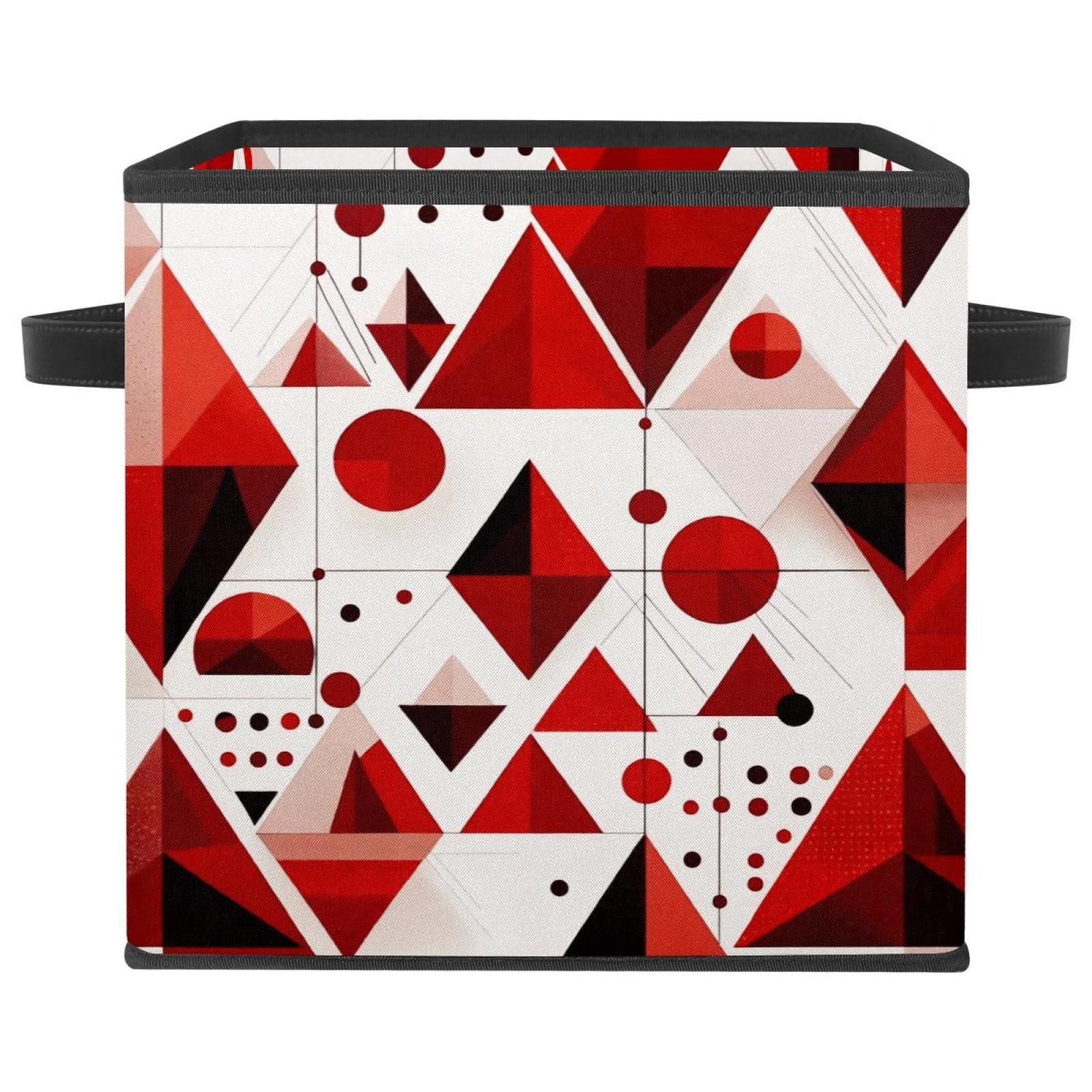 Boîte de rangement pliable grand cube organisateur avec poignées cuir pour vêtements et jouets