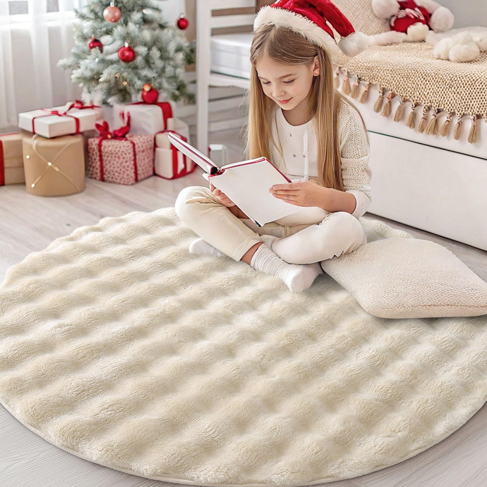 Homaxy Hochflor rutschfeste Teppich Wohnzimmer