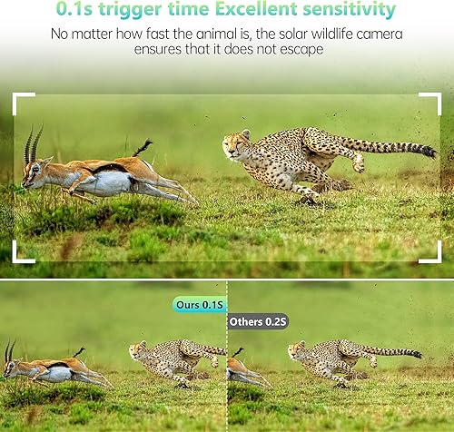 Miniatura 7 de Cámara de rastro solar batería de litio integrada de 2500 mAh tipo C recargable 24 MP 1080p juego solar cámaras de caza de vida silvestre tiempo de