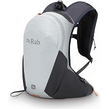 Rab Nitron Lightweight Hydration Pack - Comfortable Daypack for Hiking, Trekking, Trail Running - Dark Pewter/Anthracite - 12-Liter Back Length - Medium