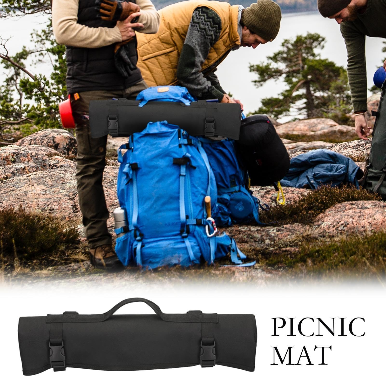 Tapis de couchage pliable - Tapis pliable imperméable - Tapis de couchage de camping - Pour adultes, enfants, voiture, camping-car, maison, sac à dos, tente, hamac, sol et sol, voyage, hiver