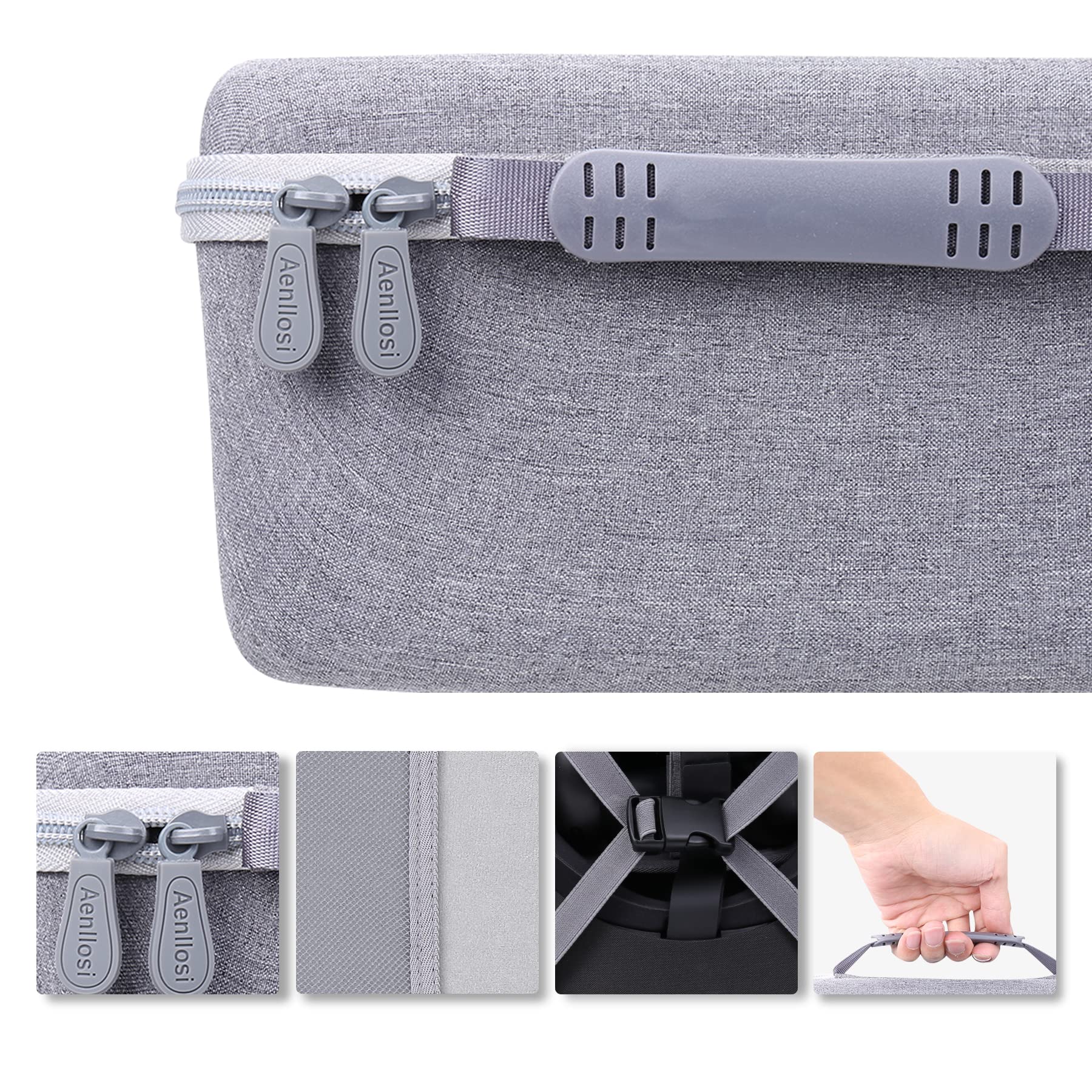 Aenllosi Voyage Étui Rigide Housse pour Oculus Quest 2/PICO 4 Casque de réalité virtuelle 64Go/256Go de (Gray-1)