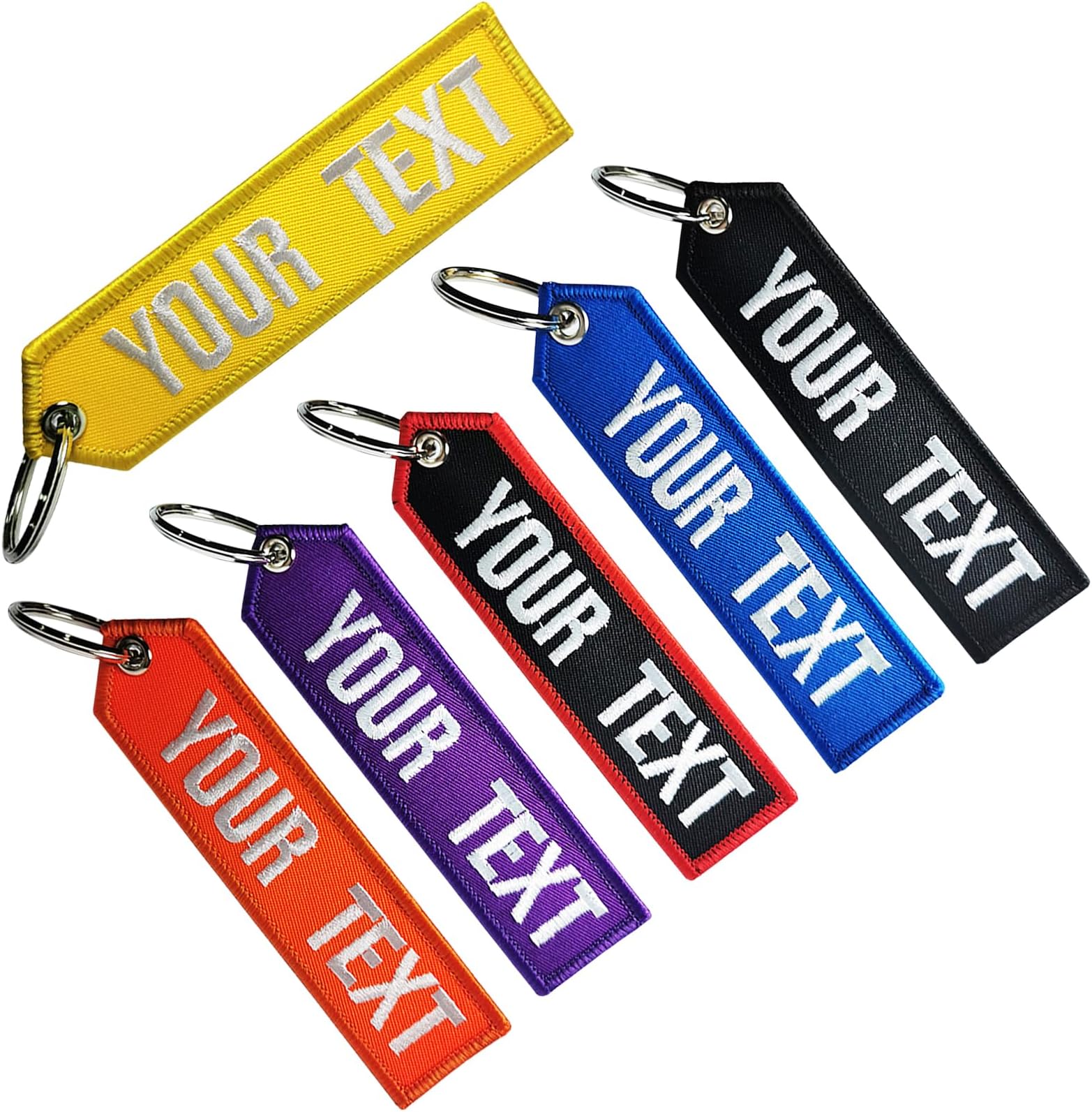 Personalized Keychains, Custom Key Tag Embroidery Car Keyring, Customized motorcycle Keychains
