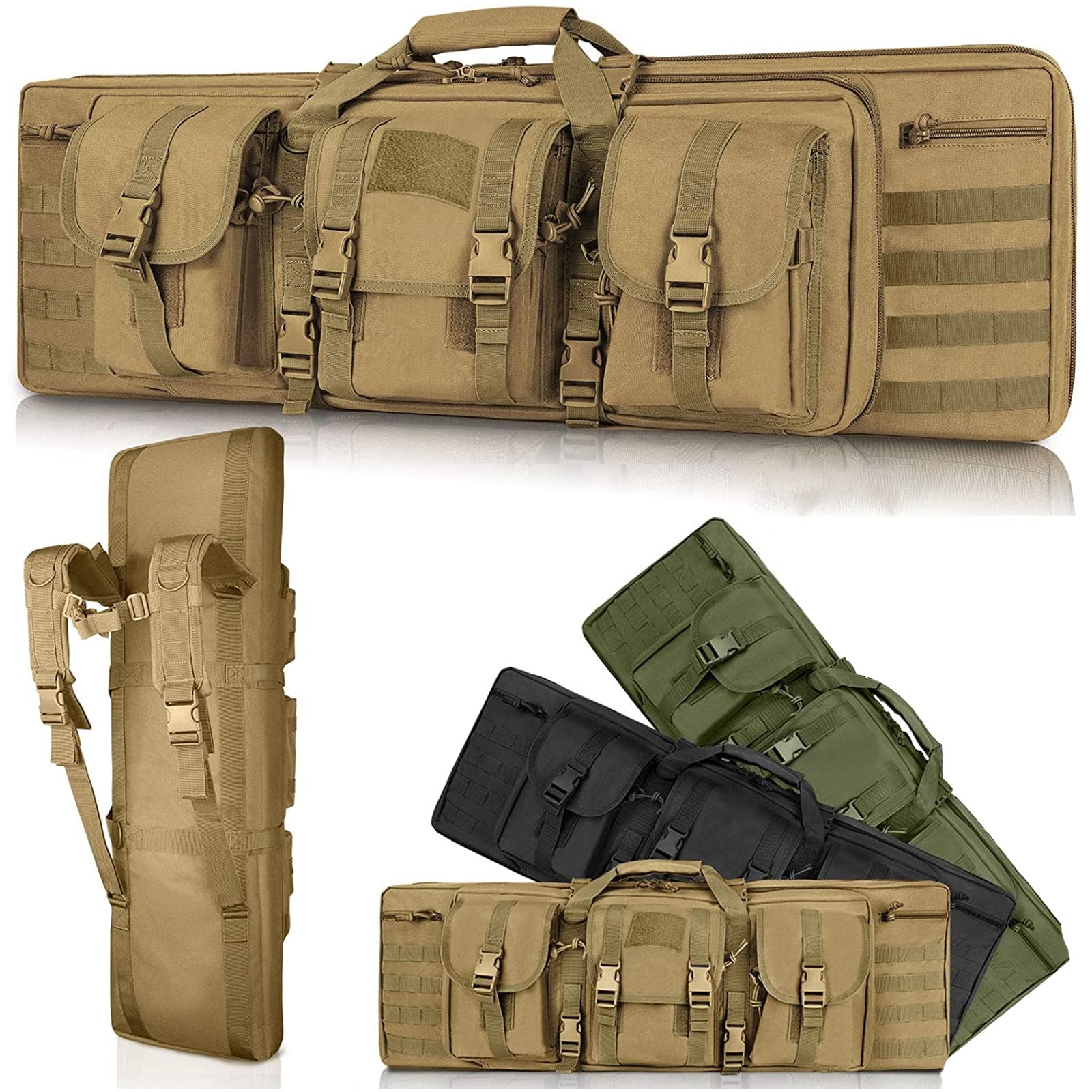 Custodia fucile da caccia,Borsa Protettiva da Fucile,Fucile di Canna da Pesca Borsa,Fodero Porta Fucili Imbottito,con Spalla Tracolla Militare Softair Soft Air Caccia