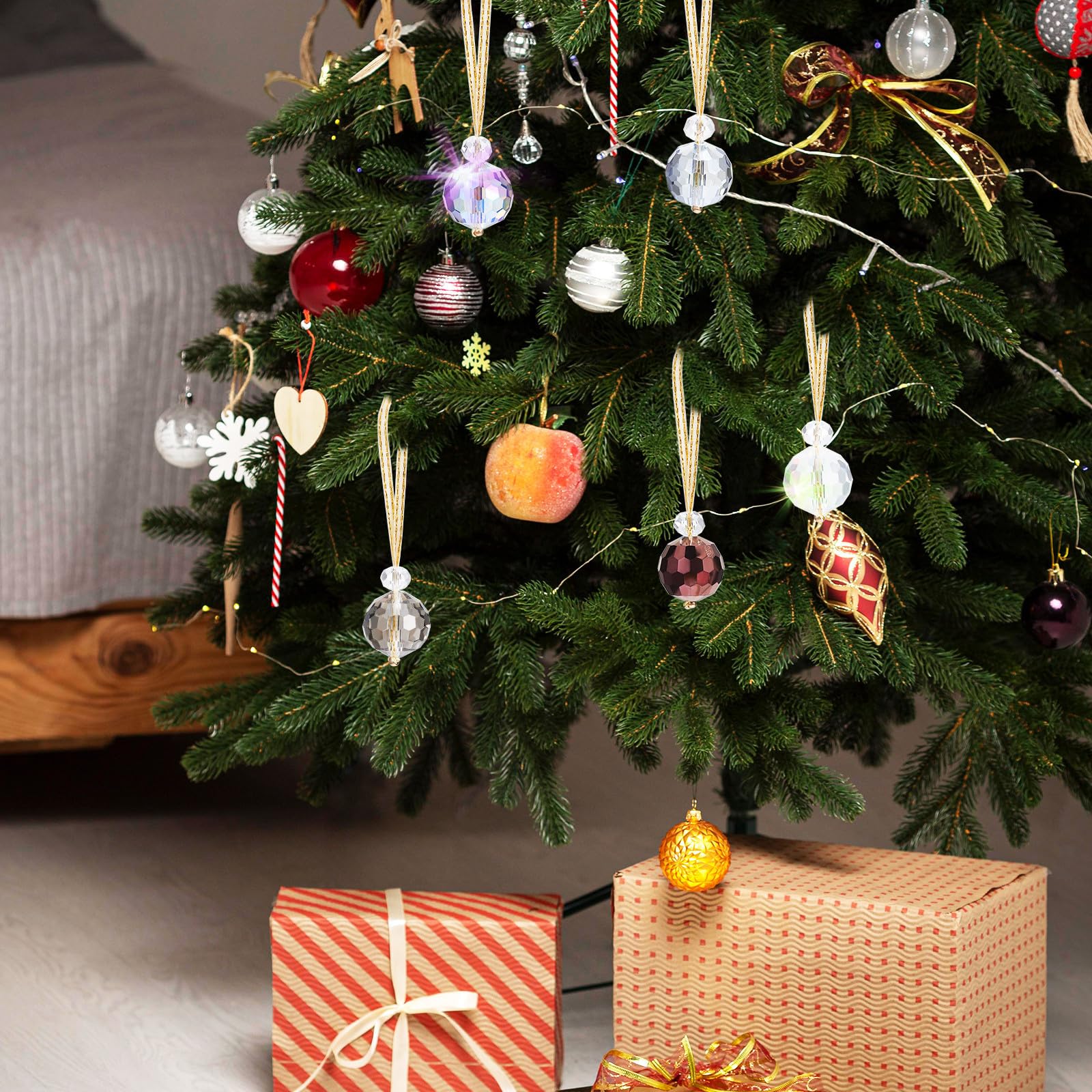 Beaupretty 5 Set Ornamento Sospeso a Sfera di Cristallo Artificiale per
