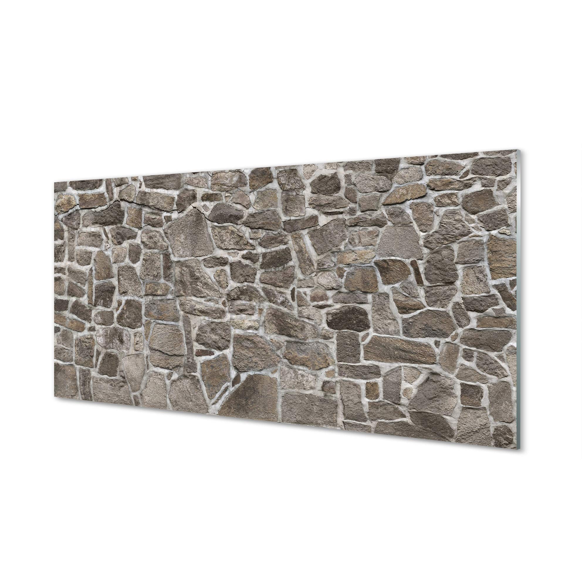 Image murale 140x70cm Tulup tableau verre salon décoration motif brique pierre