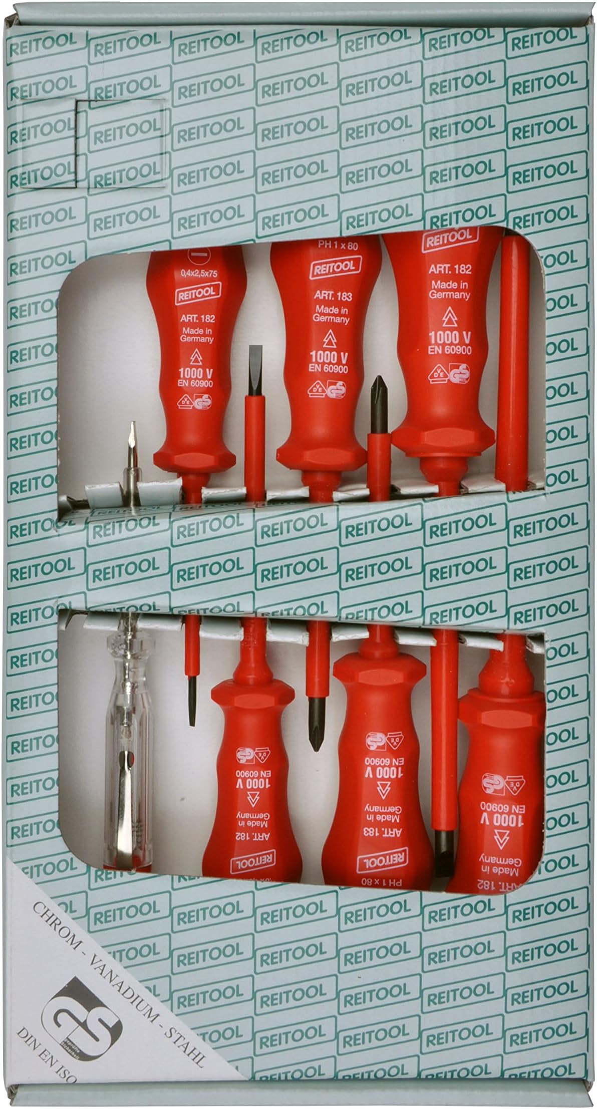 reitool 183.s Series 7 VDE Insulated Screwdriver, Red