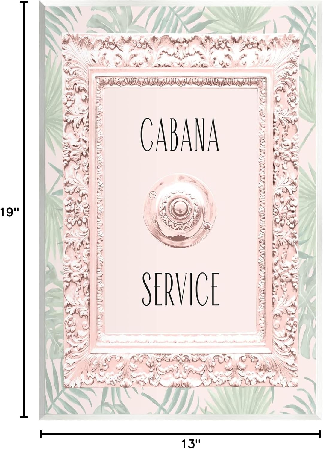 Stupell Industries Cabana Service Tropical Leaves Wood Wall Art, Design by Lil' Rue