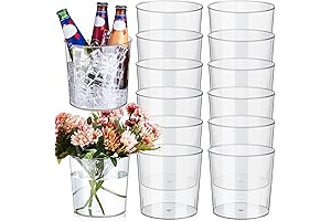 Acrylic Bucket-12-Pack Clear Flower Vases