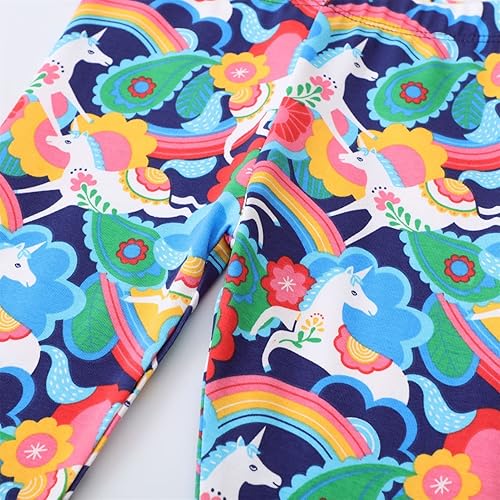 Miniatura 5 de KISSOURBABY Leggings para niñas pequeñas, pantalones elásticos de moda, pantalones cómodos