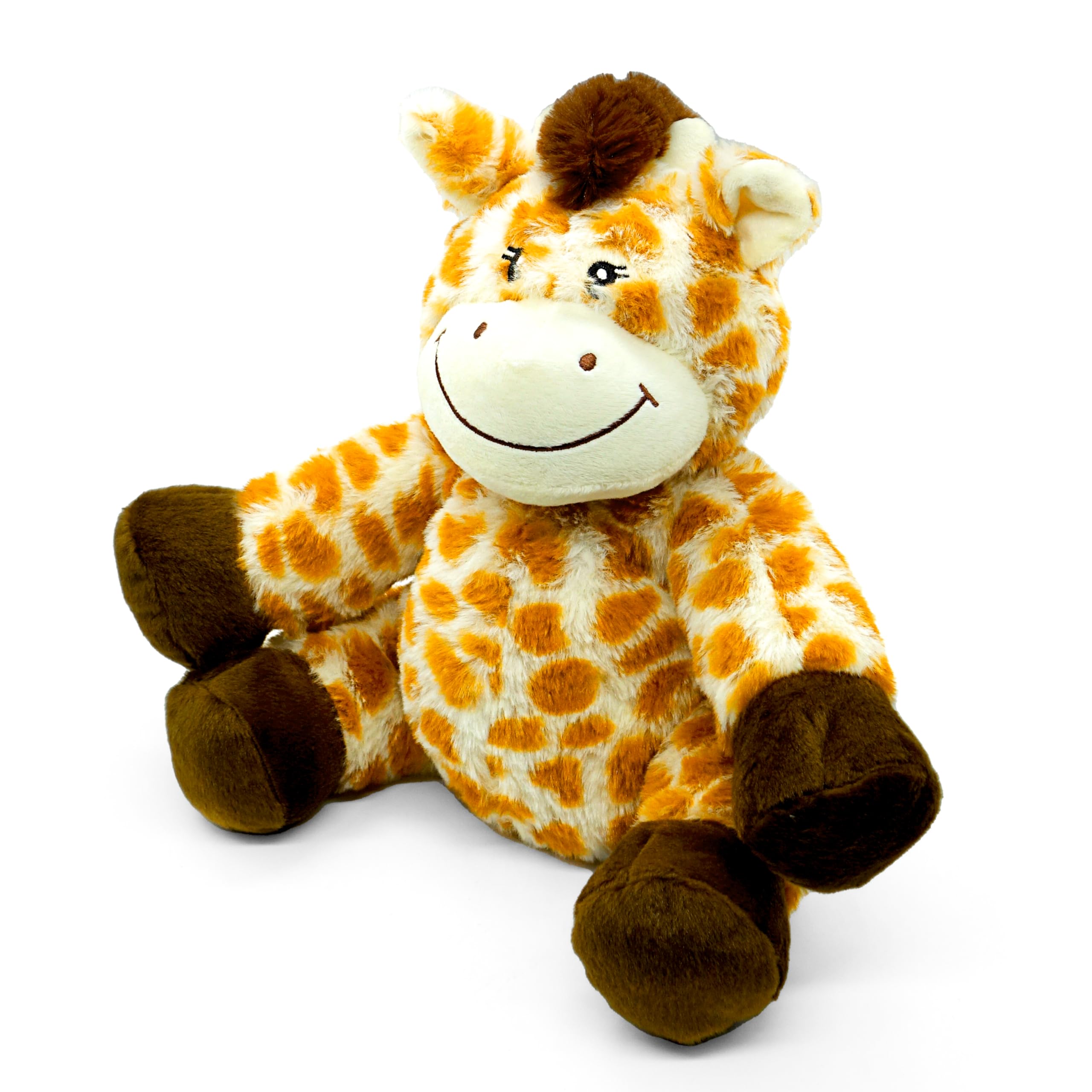 Peluches Termicos (23 cm) - Peluche Semillas Microondas - Suave y Calentito, Ideal para Aliviar Colicos en Bebes - Jirafa de Peluche para Abrazar y Dormir - Saquito de Semillas Extraible