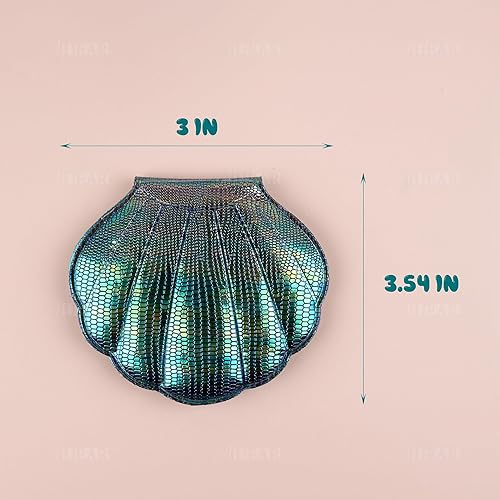 Miniatura 2 de AUEAR, Paquete de 4 espejos de maquillaje de doble cara con purpurina de doble cara, compactos de mano para bolso, bolso y bolsillo