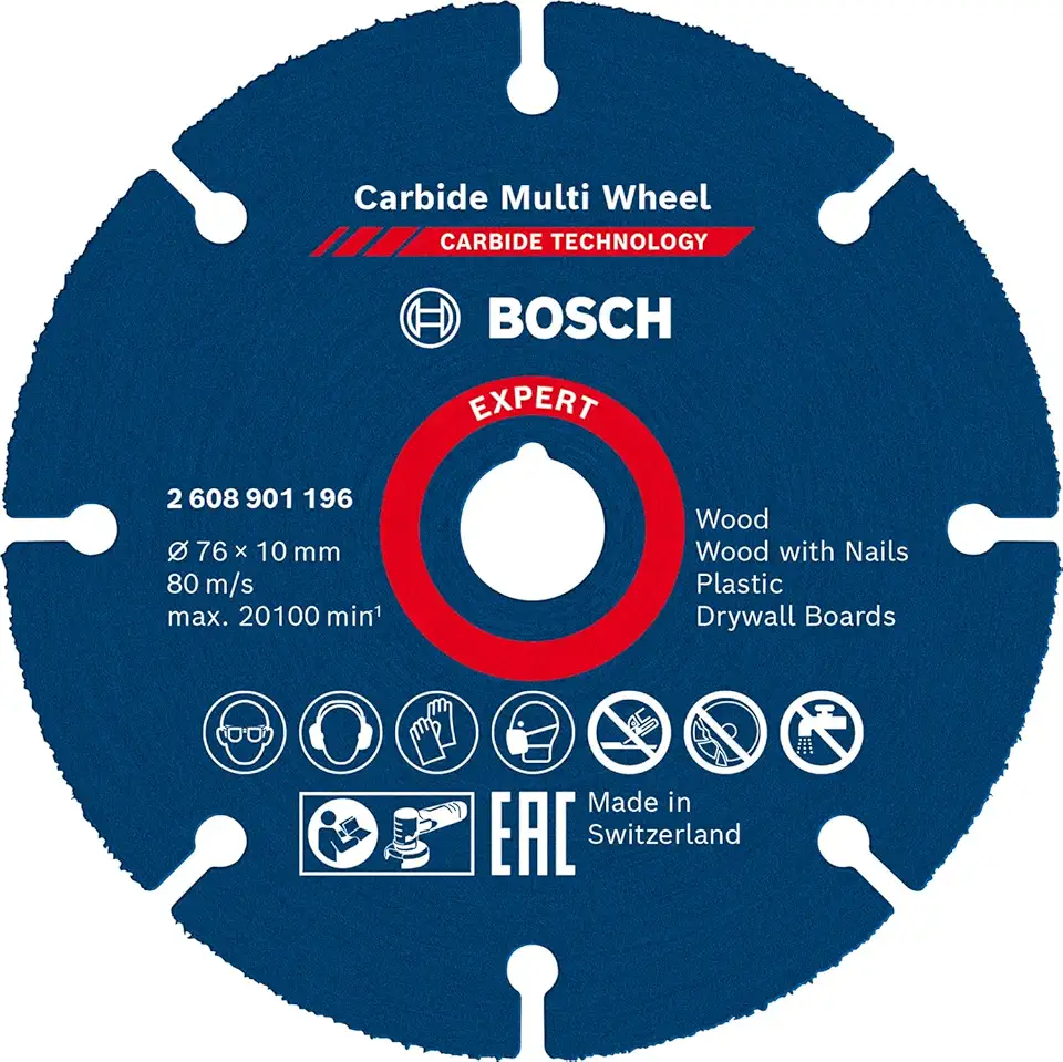 Bosch Disco de corte EXPERT Carbide Multi Wheel 76 mm, 10 mm