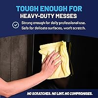 Vista 6 de Toalla Buff Pro de Microfibra de Superficie Múltiple - Paquete de 12 unidades - Paños de limpieza premium - Limpia, quita el polvo, pule, absorbe