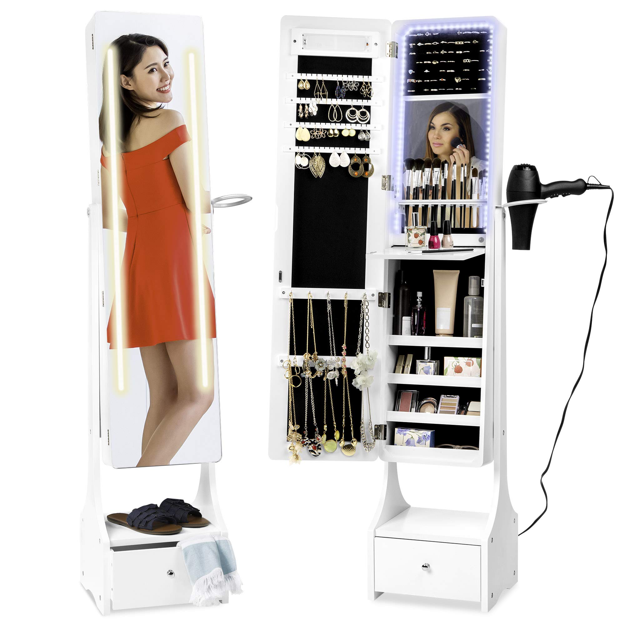 Buy Best Choice Products Full Length Standing LED Mirror, Jewelry