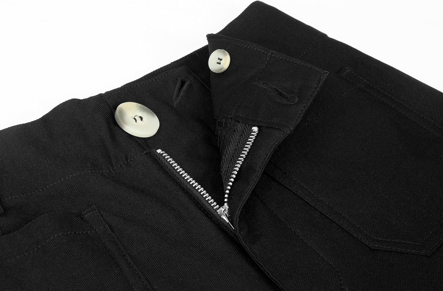 miduo Womens High Waisted Cropped Wide Leg Stretchy Straight Pants Trousers with Pockets - Image 6