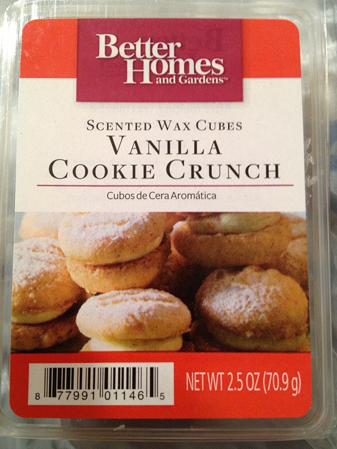 1 X Better Homes and Gardens Vanilla Cookie Crunch Wax Cubes