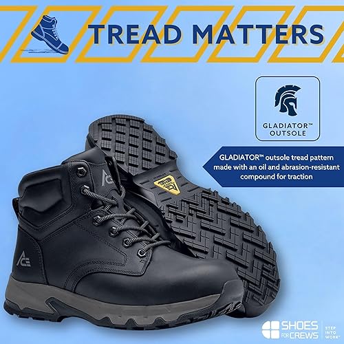 ACE Work Boots Botas unisex Fort Rock Nano Composite Toe (NCT) antideslizantes y resistentes al agua