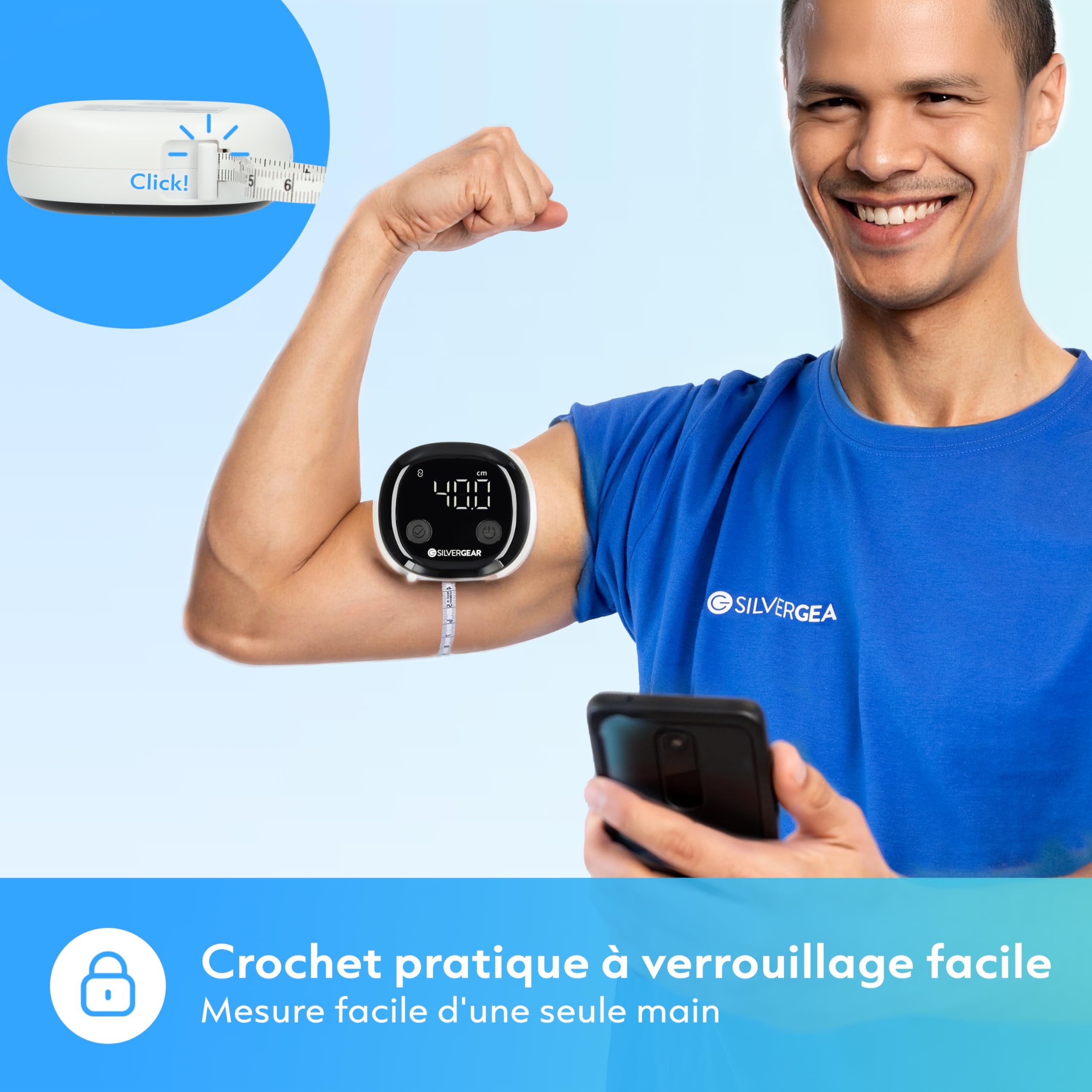 Tape de mesure du corps intelligent avec application