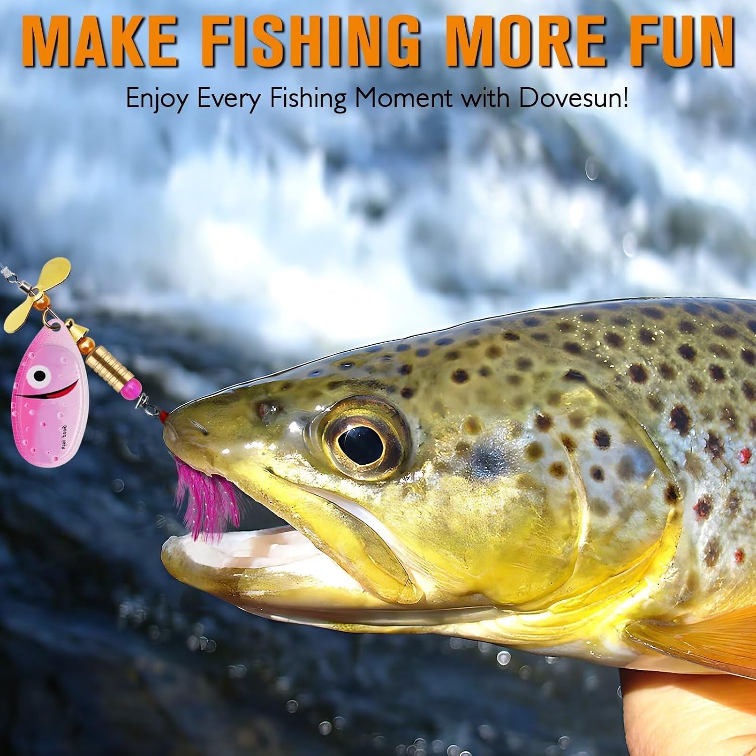Dovesun Fishing Lure Making Kit DIY Spinner Making Kit, Inline Spinner Baits for Bass Fishing Trout Salmon Freshwater Gift for Men 228pcs/155pcs/107pcs