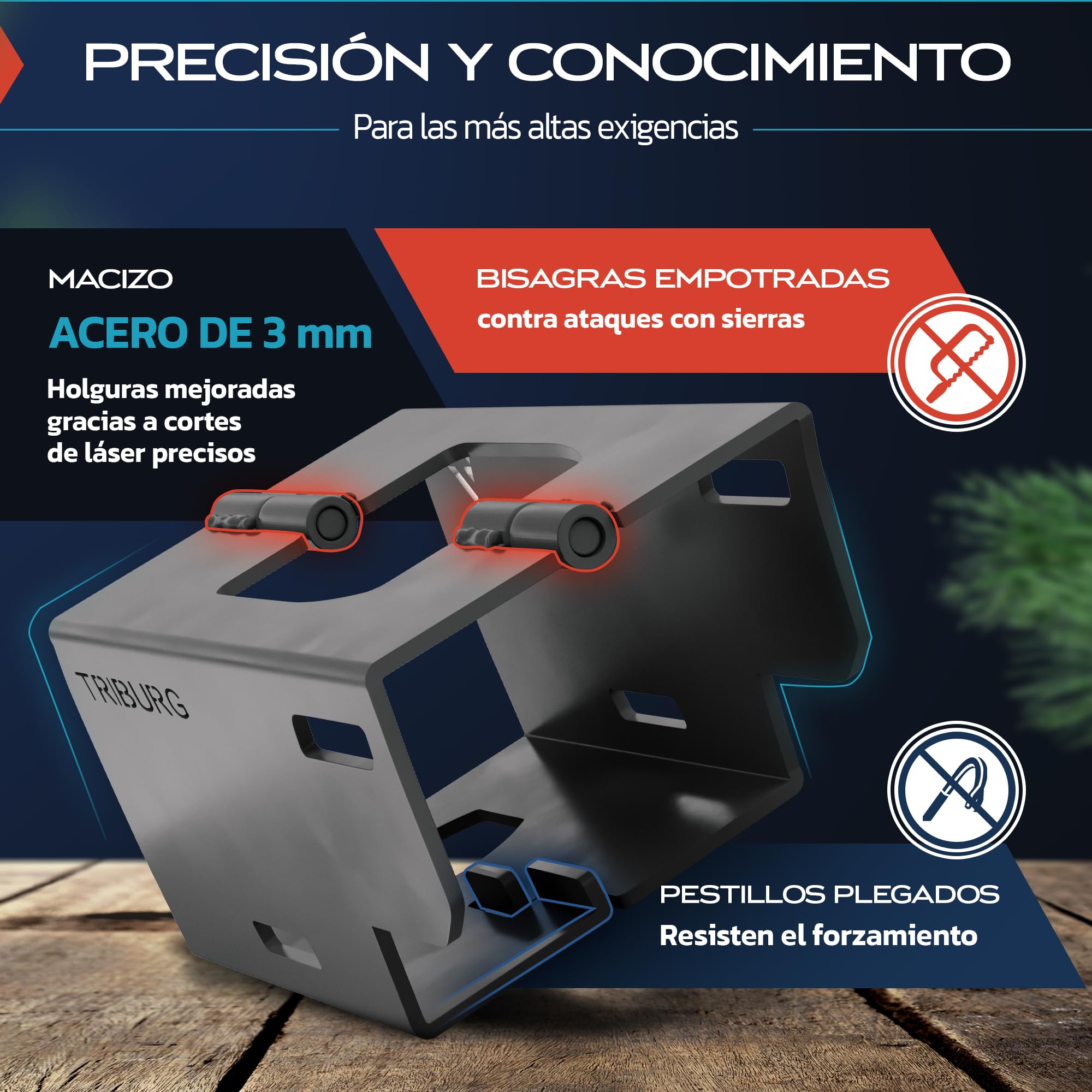 TRIBURG Candado para Remolque con Cerradura Redonda. Atención: para acoplamientos de hasta máx. 7 cm de Altura x 9 cm de Ancho. Seguridad para remolques desacoplados. Candado de Barra de tracción