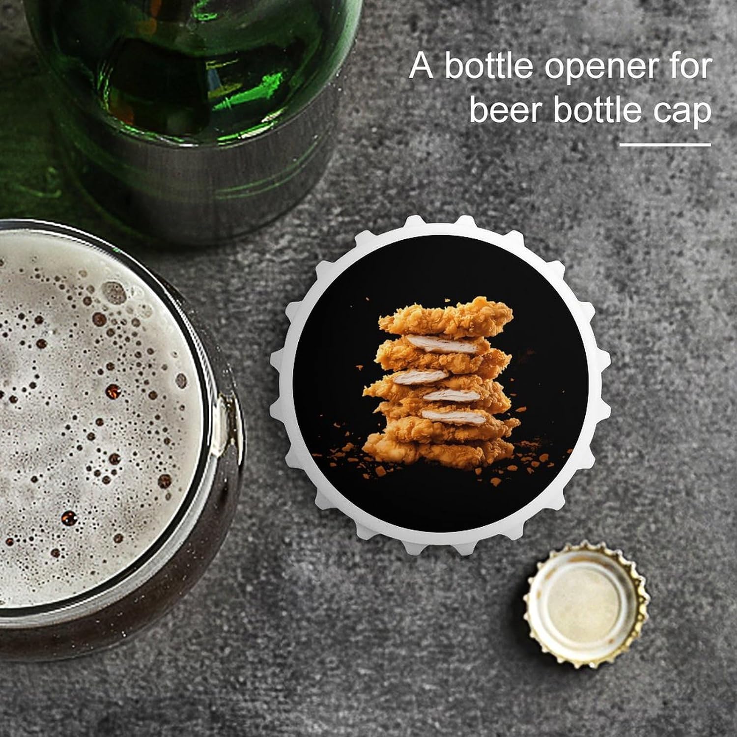 Tendies Chicken Tenders Bottle Opener Fridge Magnets Sticker Funny Beer Bottle Opener for Picnic Home Using image 3