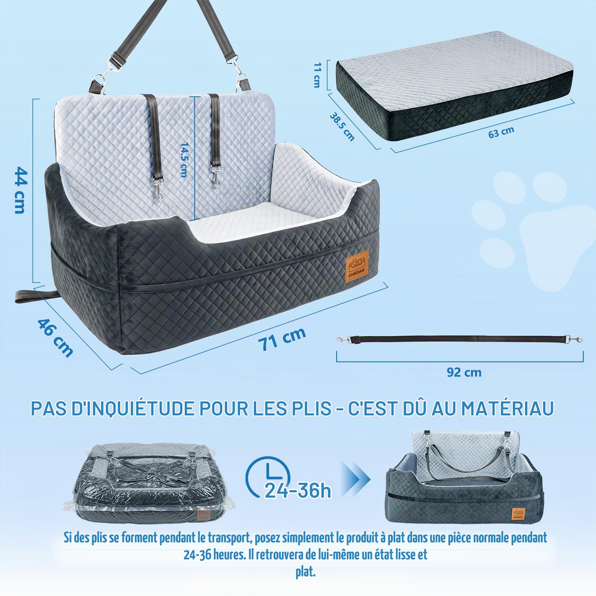 Siège de Voiture pour Chien de Grande Taille