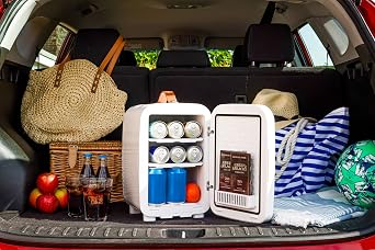 Subcold Pro10 Luxury Mini Fridge Cooler | Compact 10L Portable Small Fridge 12V & 240V | Efficient, Quiet Cooling System | Ideal for Bedroom, Office, Beauty & Car | (White) [Energy Class E]