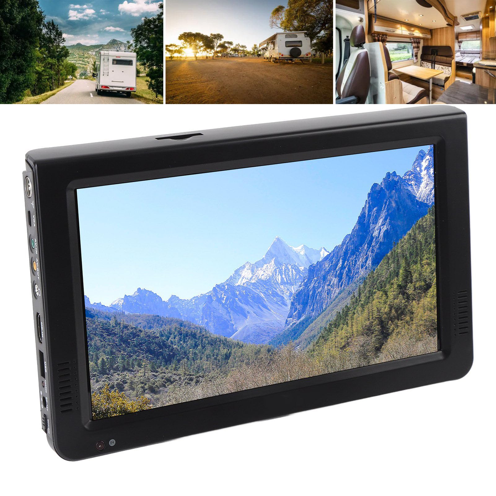 TV Numérique Portable de 10 Pouces, Petit Téléviseur avec Affichage LED HD, Tuner ATV/Numérique, Batterie 4000mAh et Prise en Charge de la Carte USB/SD pour Une Utilisation
