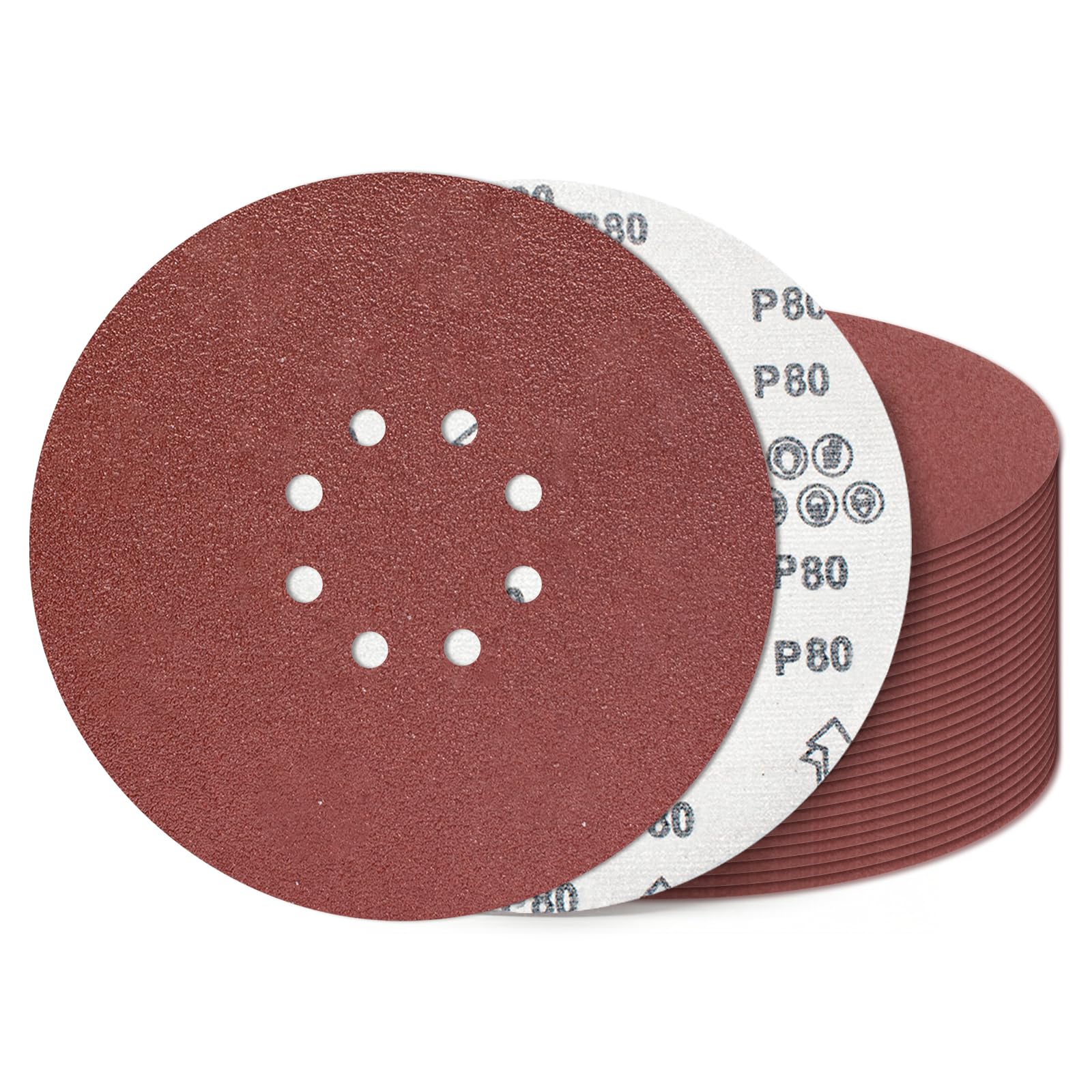 9" Sanding Discs - 20 Pack 240 Grit -10