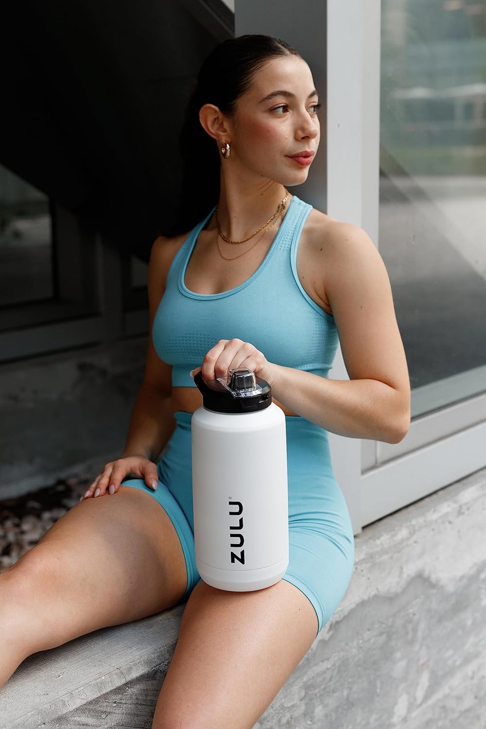 ZULU Goals Vacuum Insulated Large Capacity Stainless Steel Water Bottle | Reusable Jug Thermoses with Carry Handle | Leak-Proof Lid | Perfect for Travel, Workout, Gym, Hiking, Camping | 64oz, 101oz - Image 2