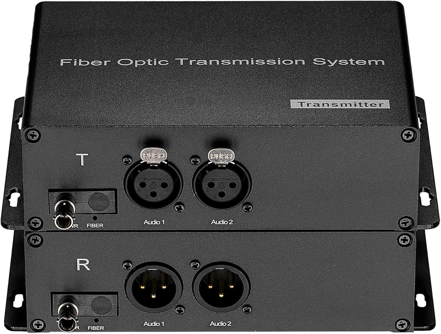 2 Port Balanced 3 Pin XLR Audio Over Fiber Optic Converters,ST Optical Transceiver, Singlemode Fiber up 20Km Crystal Clear Sound A Pair
