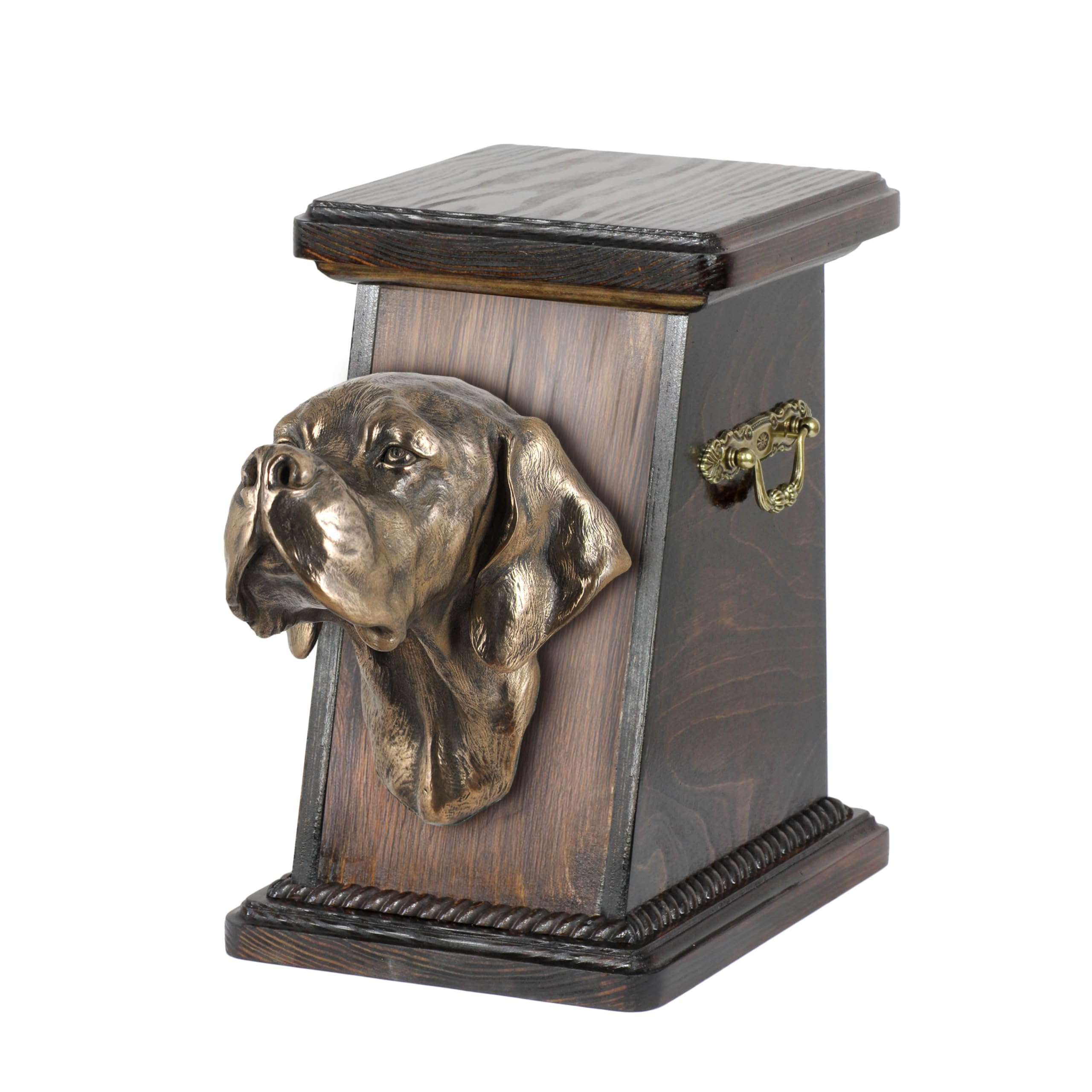 Urne Chien Personnalisée Art-Dog en Bronze et Bouleau Artisanale