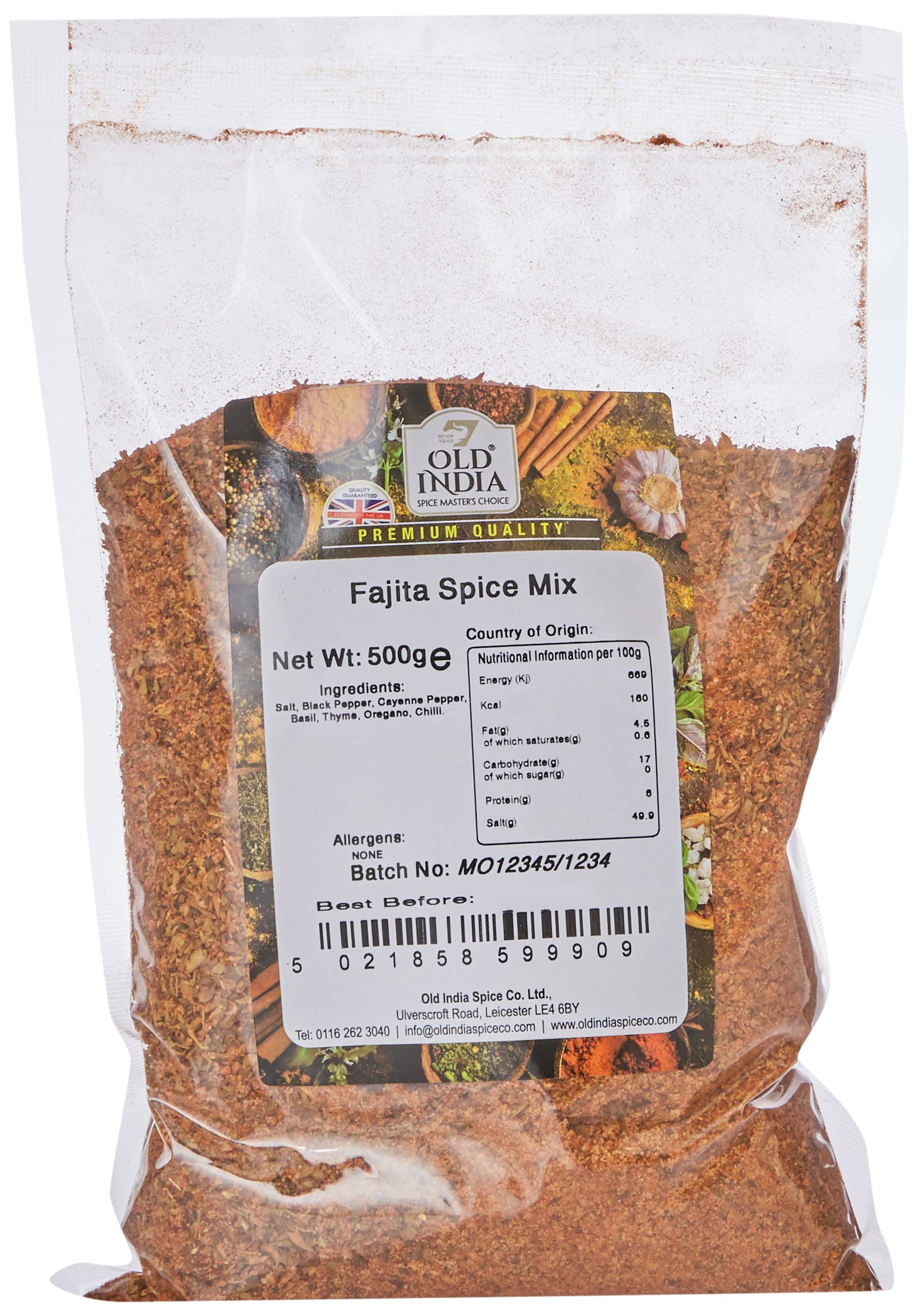 Old India Fajita Spice Mix 500g