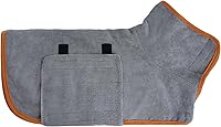 JTYKUYR Super Absorbent Microfiber Dog Bathrobe Towel - Quick-Dry After Bath Robe for Warmth & Cold Weather Coats